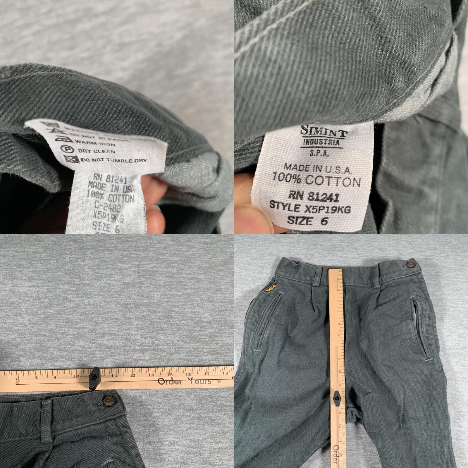 Vintage Vintage Armani Jeans Pants Womens 6 Green Cotton Tapered Chino Twill USA Size 28" / US 6 / IT 42 - 8 Thumbnail