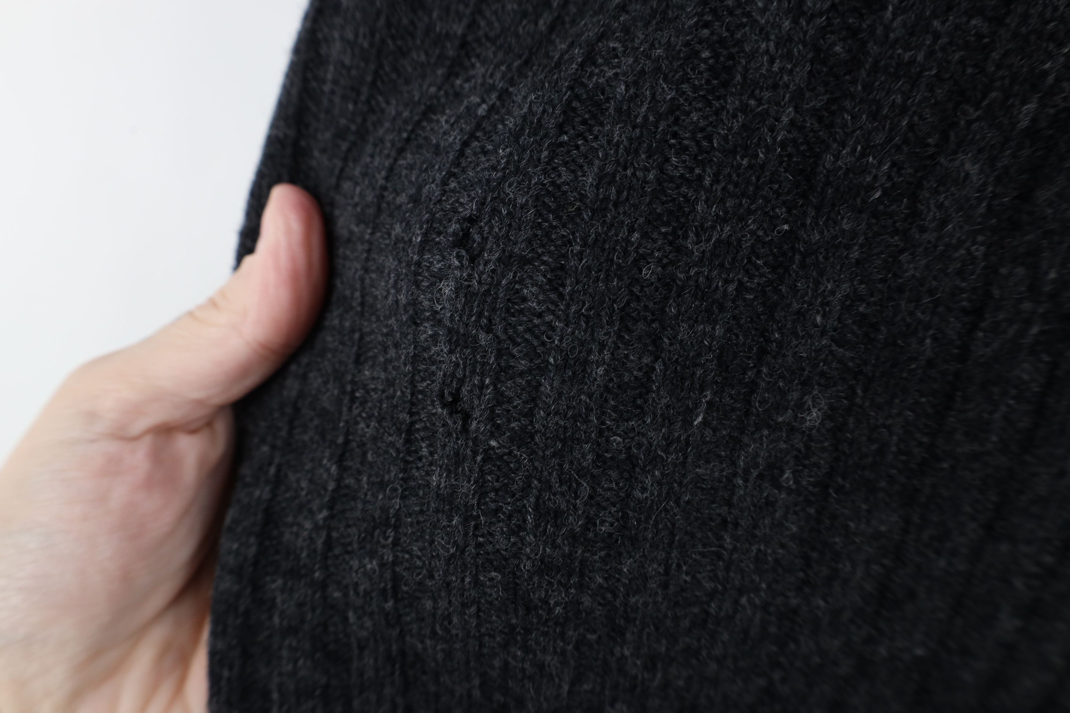 Vintage Vintage 90s Streetwear Blank Wool Ribbed Knit Sweater Gray Size US XL / EU 56 / 4 - 6 Thumbnail