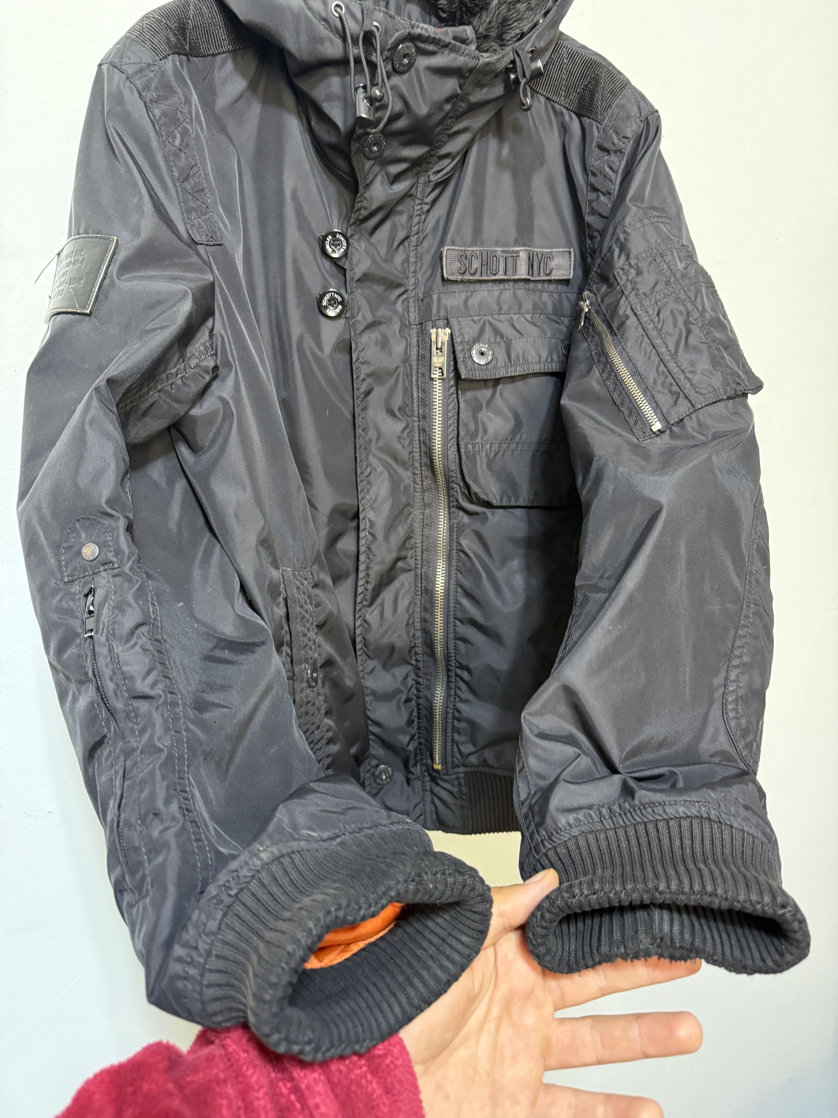 Schott Schott bomber military hooded jacket puffer size xl Size US XL / EU 56 / 4 - 6 Thumbnail