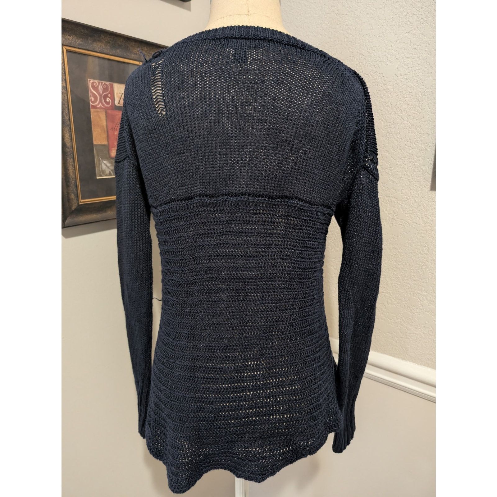 J.Crew J.Crew Navy Blue Chunky Knit Sweater – XXS Size XXS / US 00 / IT 34 - 2 Thumbnail