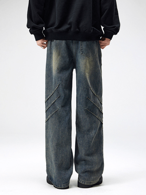 Japanese Brand × Jean American dirtyfit distressed stitching drawstring jeans y2k Size US 32 / EU 48 - 4 Thumbnail