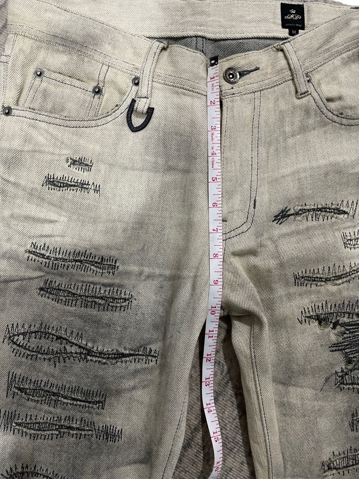 semanticdesign Vintage Semantic Design Style Flare Jeans ! Rare Design Size US 31 - 14 Thumbnail