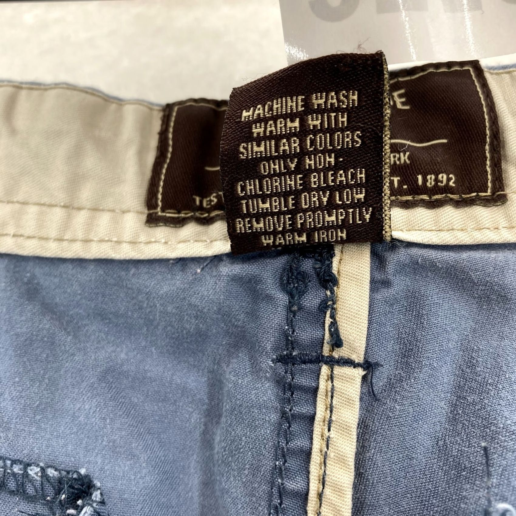 Abercrombie & Fitch VINTAGE Abercrombie & Fitch Cargo Shorts Mens M Distressed Y2K VTG_FRONT Tab Pockets Adjustable Waist 10in Inseam Blue Size US 31 - 4 Thumbnail