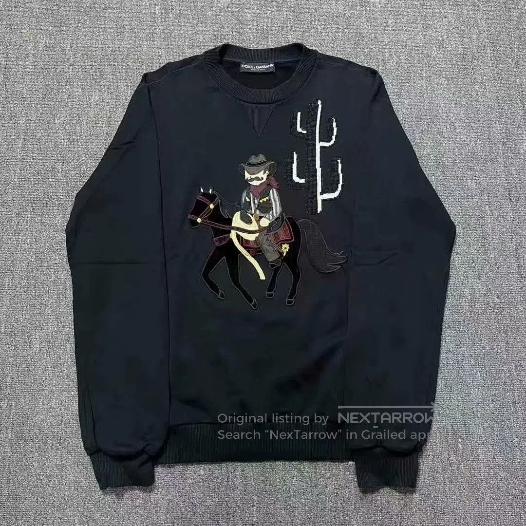 Dolce & Gabbana dolce & gabbana black sweatshirt with graphic design. Size US L / EU 52-54 / 3 - 1 Thumbnail