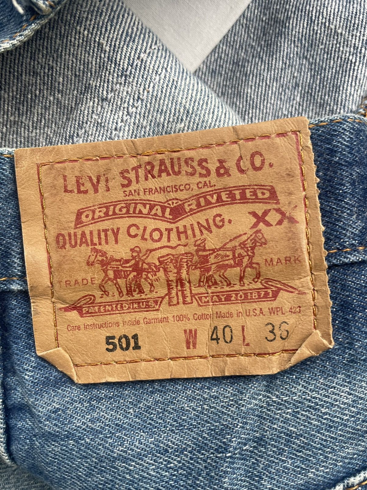 Levi's Vintage 1994 Levis 501 e Faded Denim Size US 39 - 14 Thumbnail