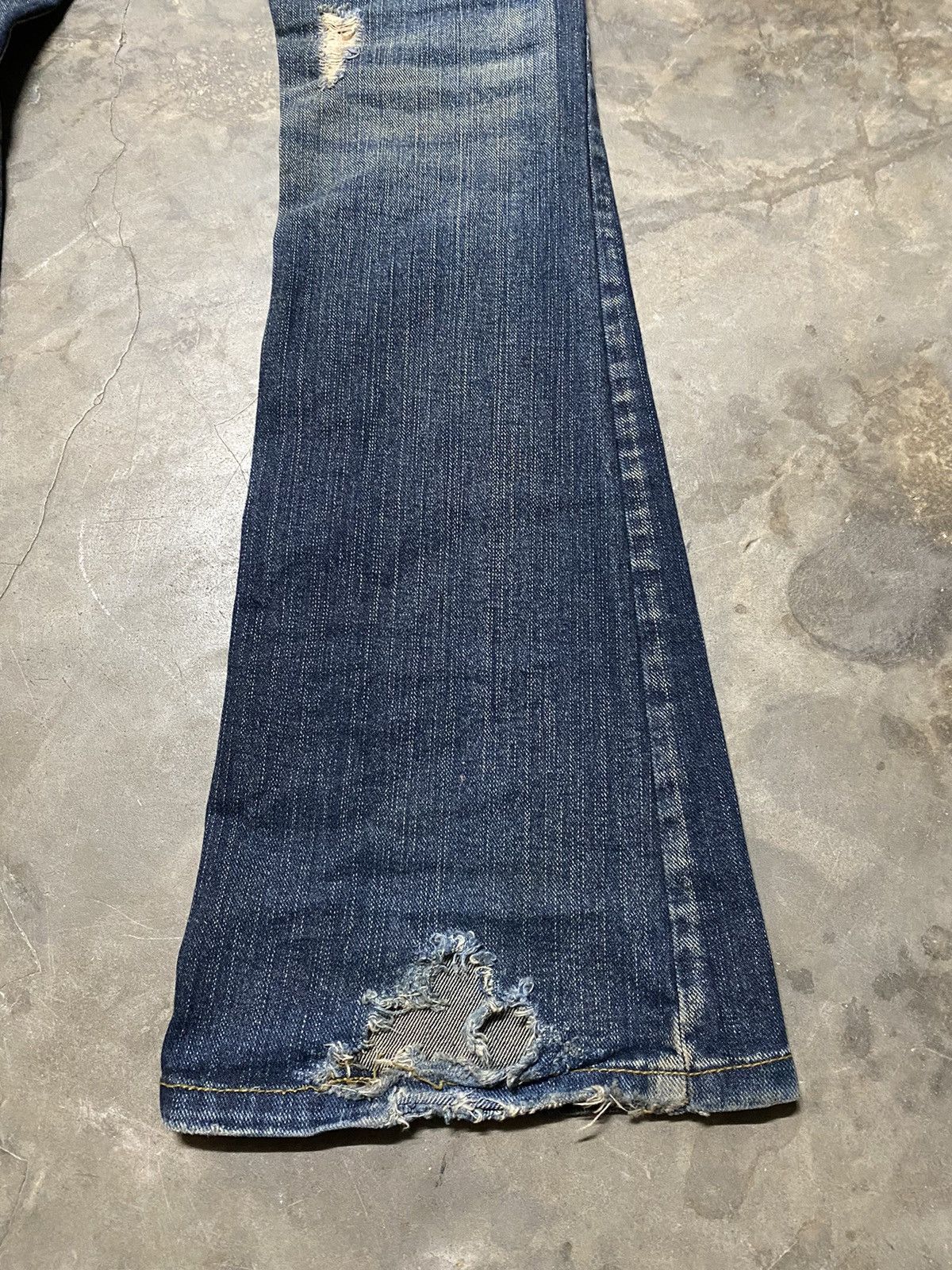 Beauty Beast × Hysteric Glamour × Japanese Brand Flare Jeans Vence Double Waist Ripped Distressed Size US 28 / EU 44 - 13 Thumbnail