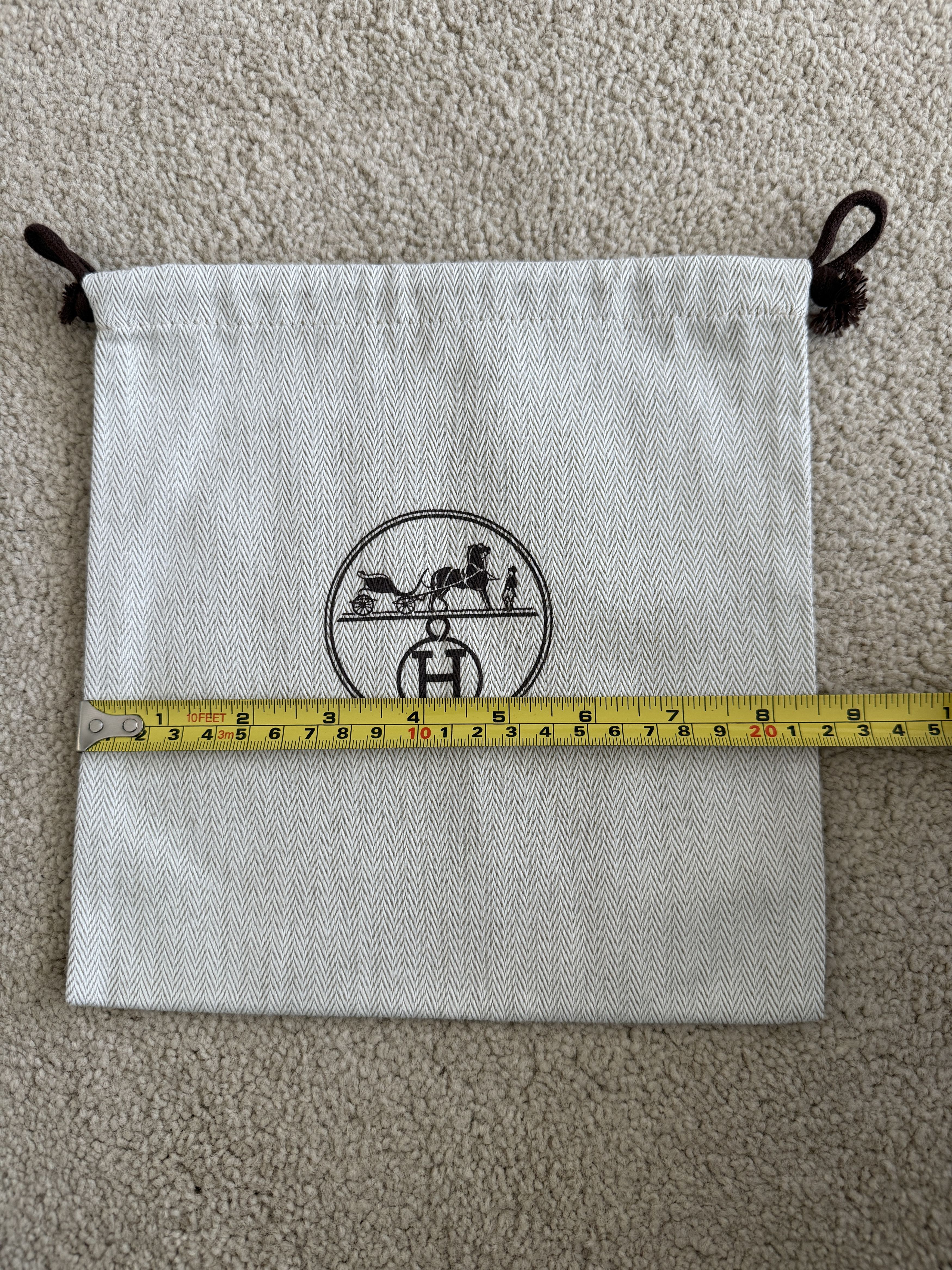 Hermes Authentic Hermes Herringbone Tweed Small Drawstring Dustbag Size ONE SIZE - 3 Thumbnail