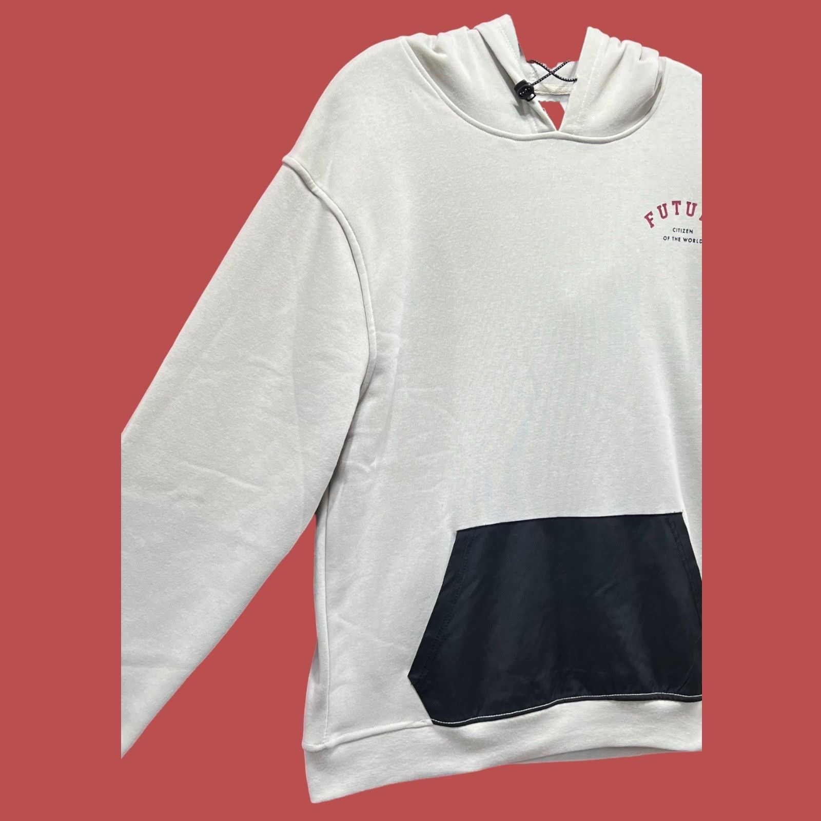 rue21 Rue 21 - Men's Long Sleeve Hooded Sweatshirt - Beige - Mediu Size US M / EU 48-50 / 2 - 14 Thumbnail