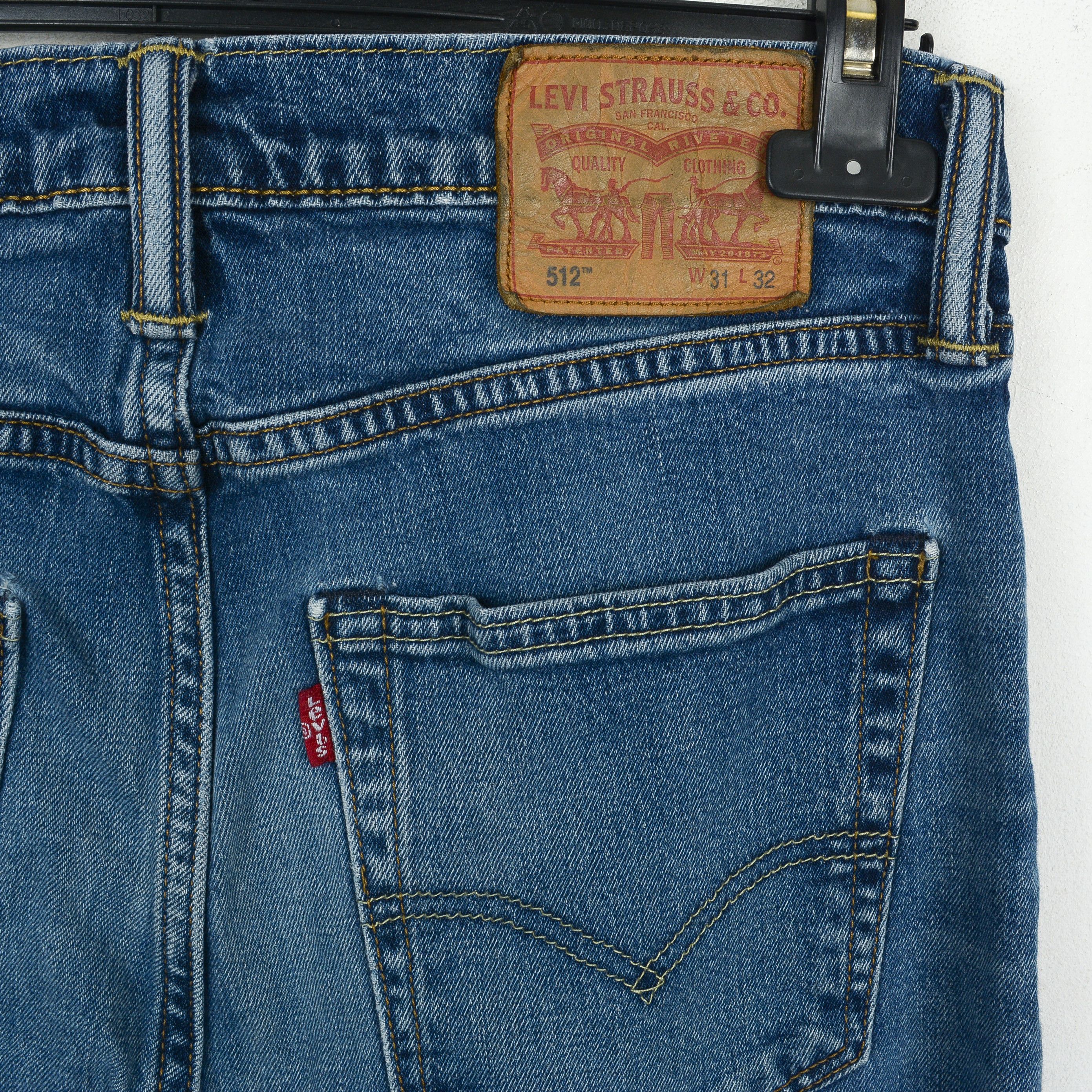 Levi's 512 Mens W31 L32 Slim Fit Tapered Jeans Denim Pants Trousers Size US 31 - 4 Thumbnail