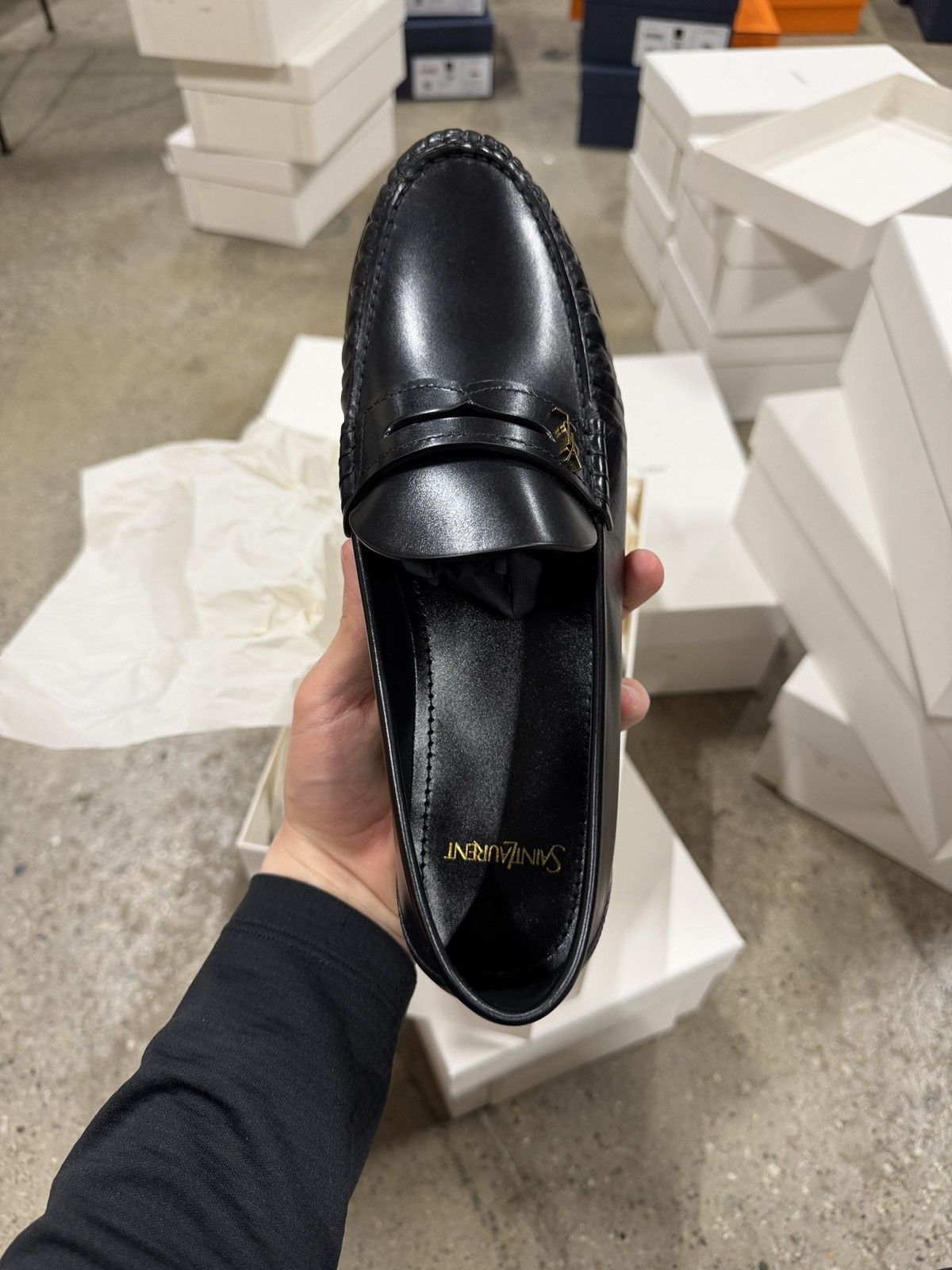 Saint Laurent Paris Saint Laurent Le Loafer Leather NEW 1200$ Size US 10.5 / EU 43-44 - 3 Thumbnail