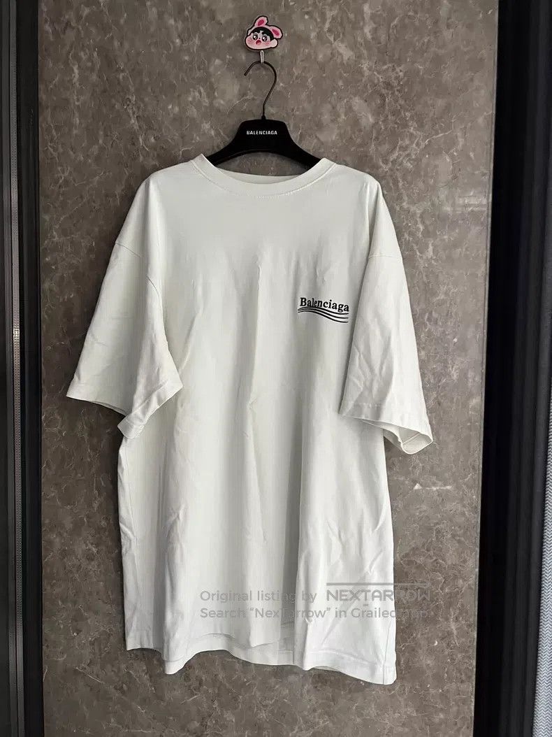 Balenciaga Balenciaga White Embroidered Coke Short Sleeve M Size US M / EU 48-50 / 2 - 1 Thumbnail