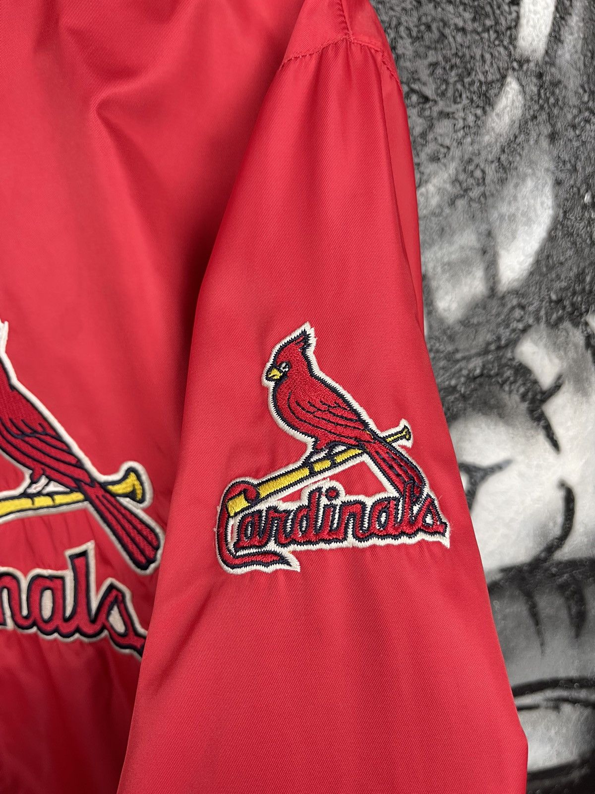 Majestic Majestic St. Louis Cardinals Vintage 90s Red Nylon Bomber Jacket Size Medium Size US M / EU 48-50 / 2 - 5 Thumbnail