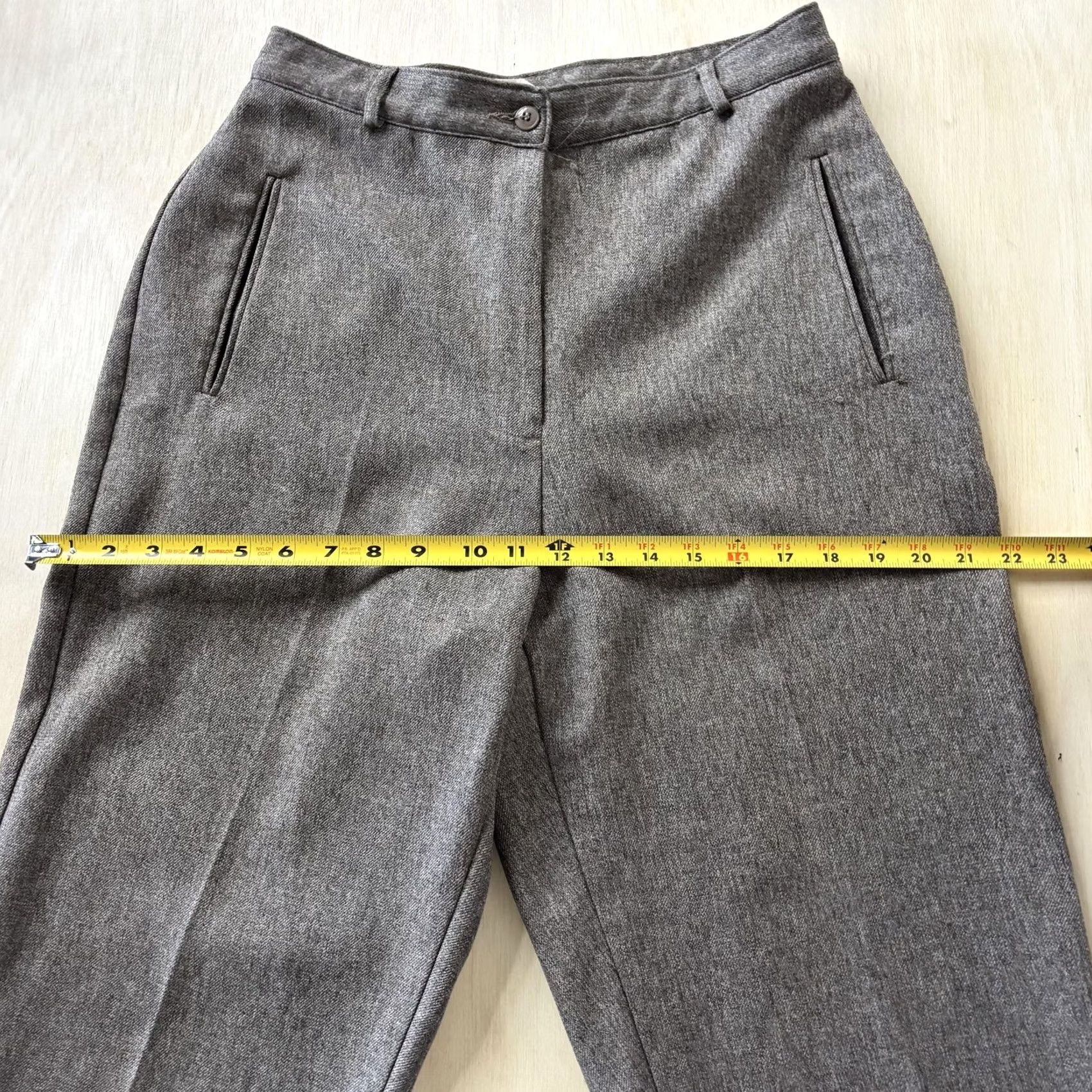 Vintage Vintage Alia Dress Pants Womens 28 Gray Tweed Tapered Leg Career Office Work Pants Dress Pants Womens Gray Tweed 90s Alia Womens Size 28" / US 6 / IT 42 - 4 Thumbnail