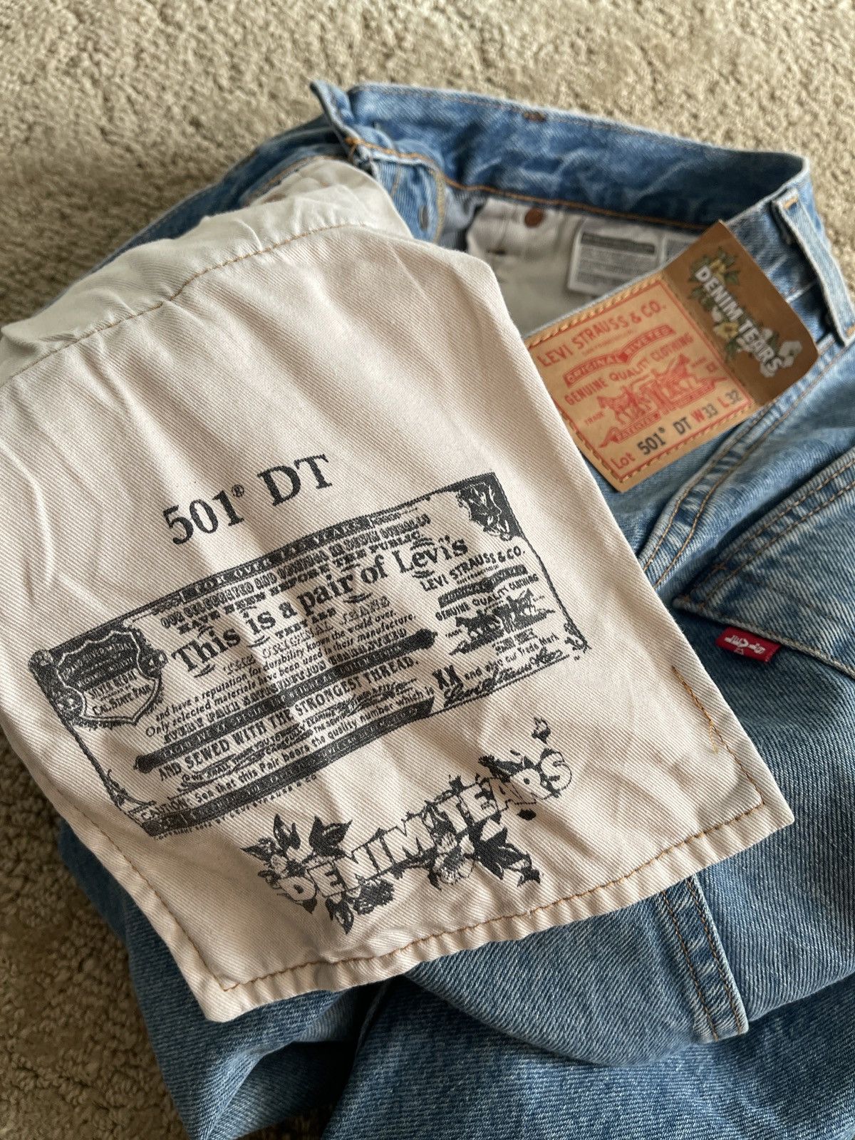 DENIM TEARS × Levi's Denim Tears x Levis 2pac Jeans Size US 33 - 4 Thumbnail