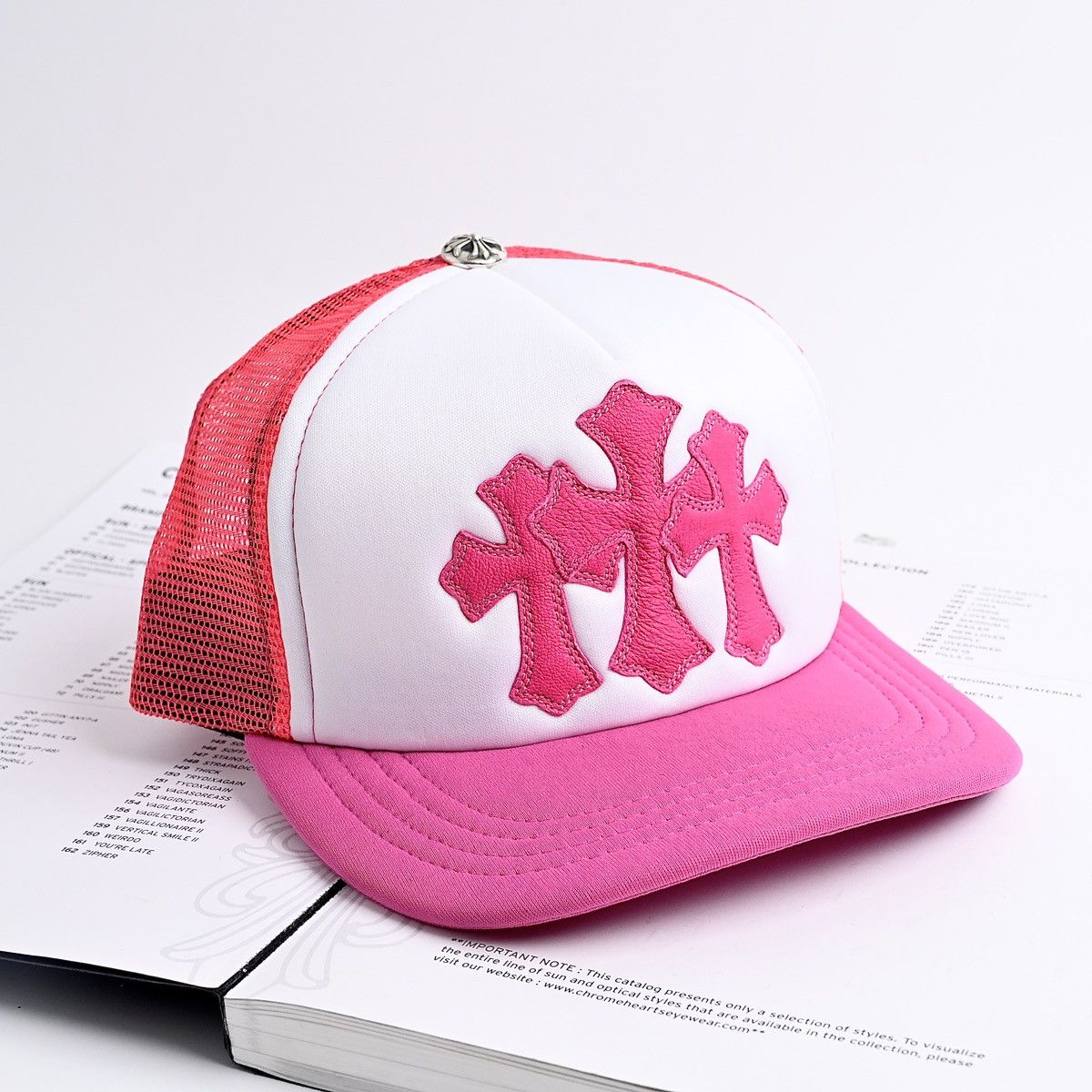 CHROME HEARTS HAT TRUCKER KING TACO PINK