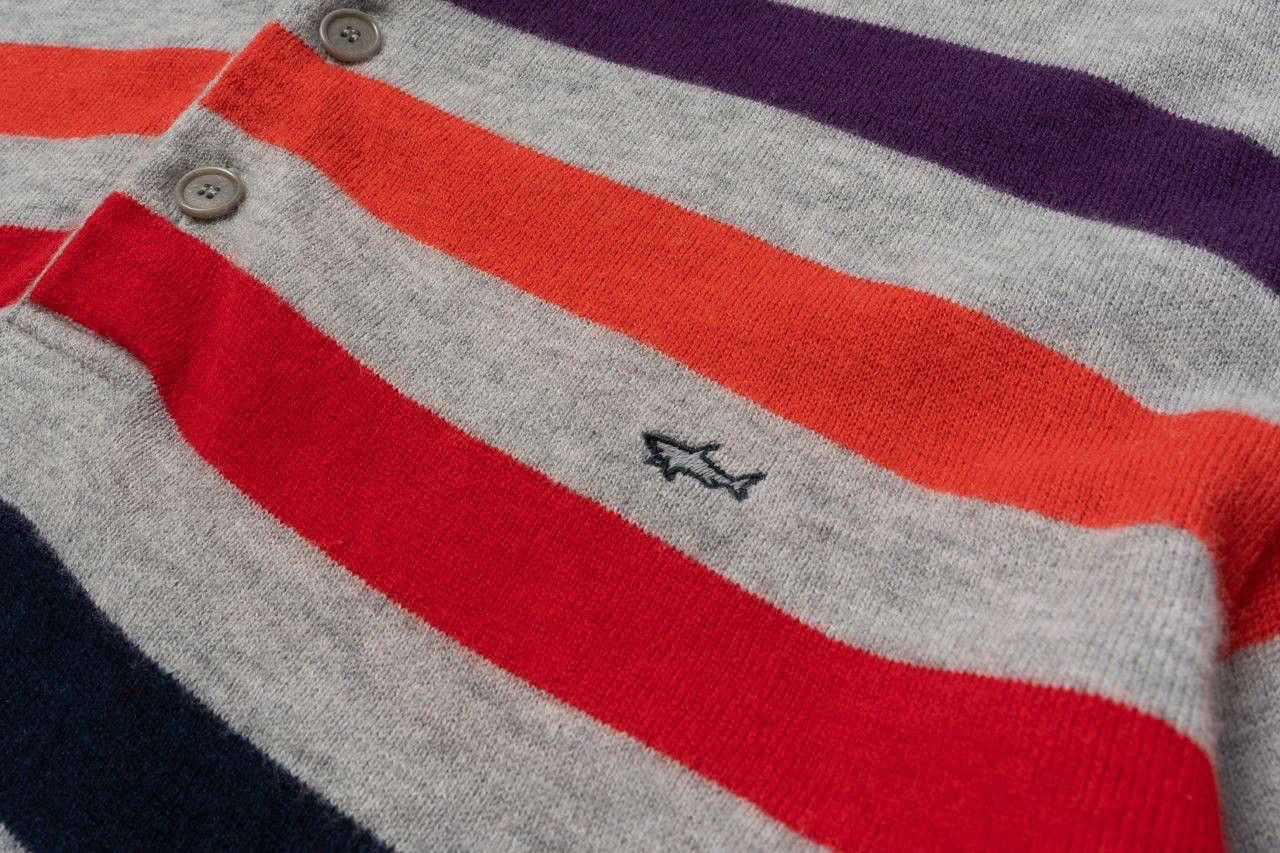 Paul & Shark 🔵PAUL & SHARK Yachting Striped Wool Jumper Sweater Polo Size US XL / EU 56 / 4 - 3 Thumbnail