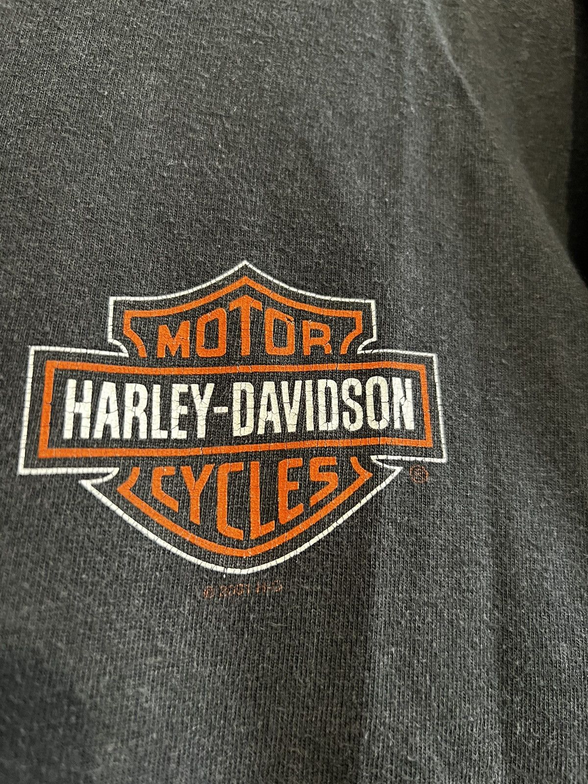 Harley Davidson Vintage 00s Harley Davidson Motorcycles Woodstock 2001 Tee Size US XL / EU 56 / 4 - 4 Thumbnail