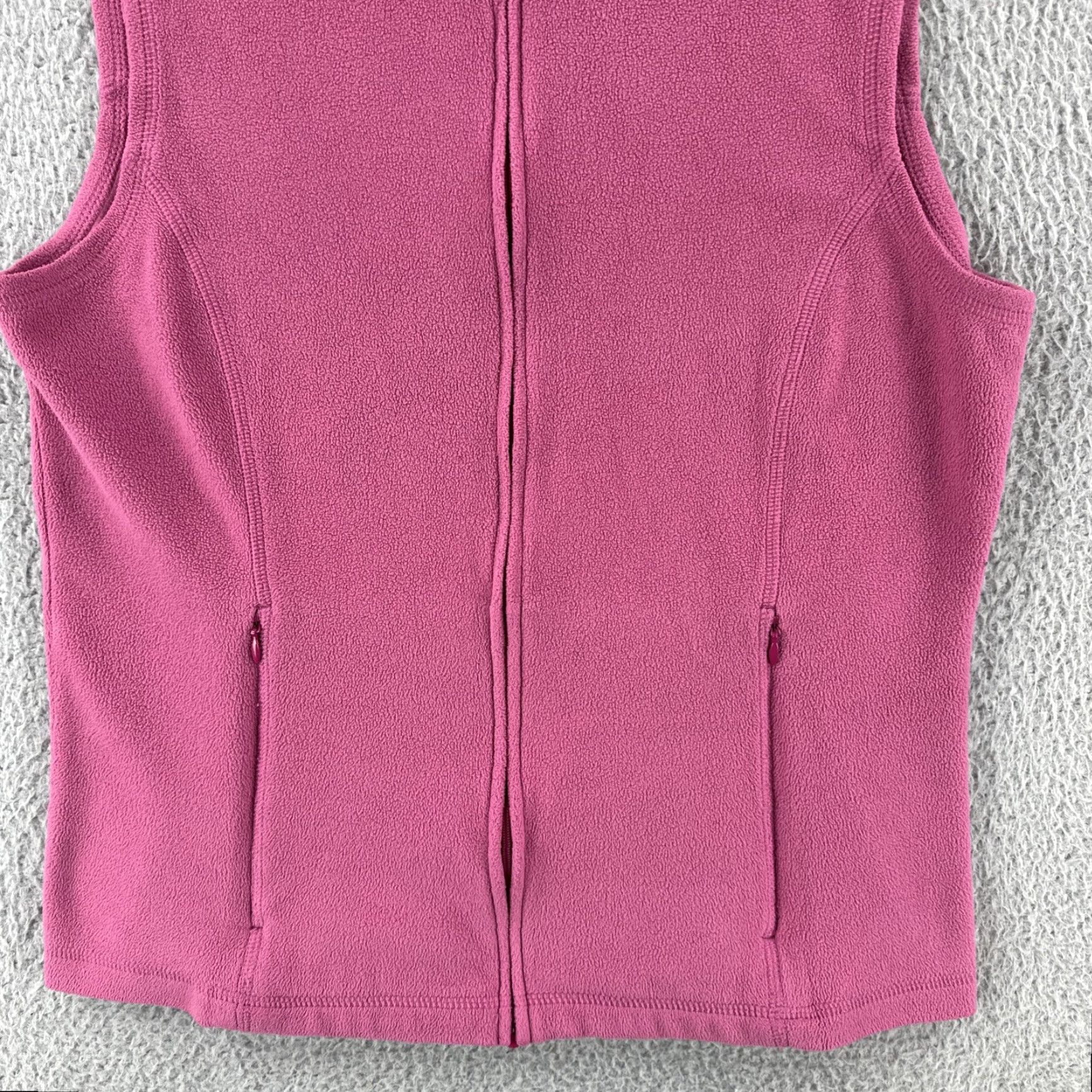 Vintage L.L. Bean Women’s Small Reg Pink Full Zip Fleece Vest Shirt Size S / US 4 / IT 40 - 4 Thumbnail