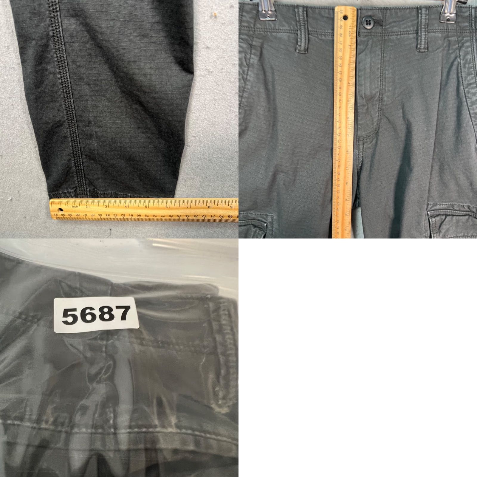 Gap Gap Mens Cargo Slim Fit Pants 32 x 34 Black Cotton Blend Slim Straight Front Cargo Pocket Black 1969 Gap 32x34 Mens Pants Size US 32 / EU 48 - 8 Thumbnail