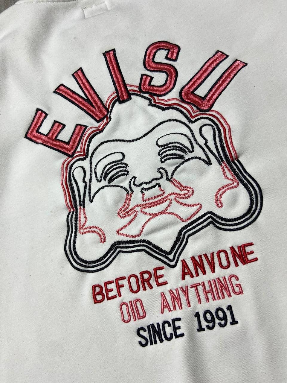 Evisu × Japanese Brand × Vintage Evisu Big Logo Sweatshirt White Size US S / EU 44-46 / 1 - 7 Thumbnail