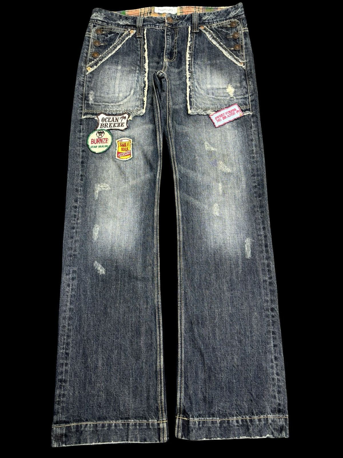 Japanese Brand × Seditionaries 💥Flare💥Insane Urban Craft Unfinishd Edge Distrssd Denim F475 Size US 34 / EU 50 - 1 Thumbnail