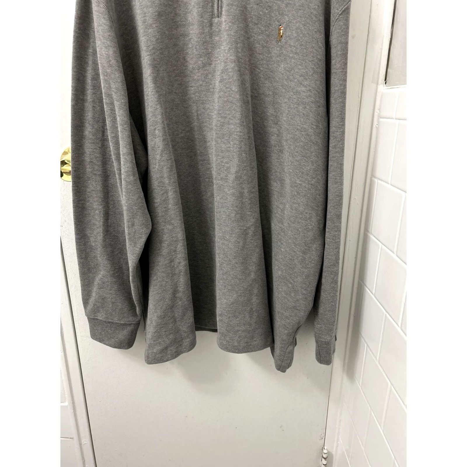 Polo Ralph Lauren VINTAGE Polo Ralph Lauren 1/4 Zip Mens Sweatshirt Pullover Logo Gray 2XL Long Sleeve Size US XXL / EU 58 / 5 - 3 Thumbnail