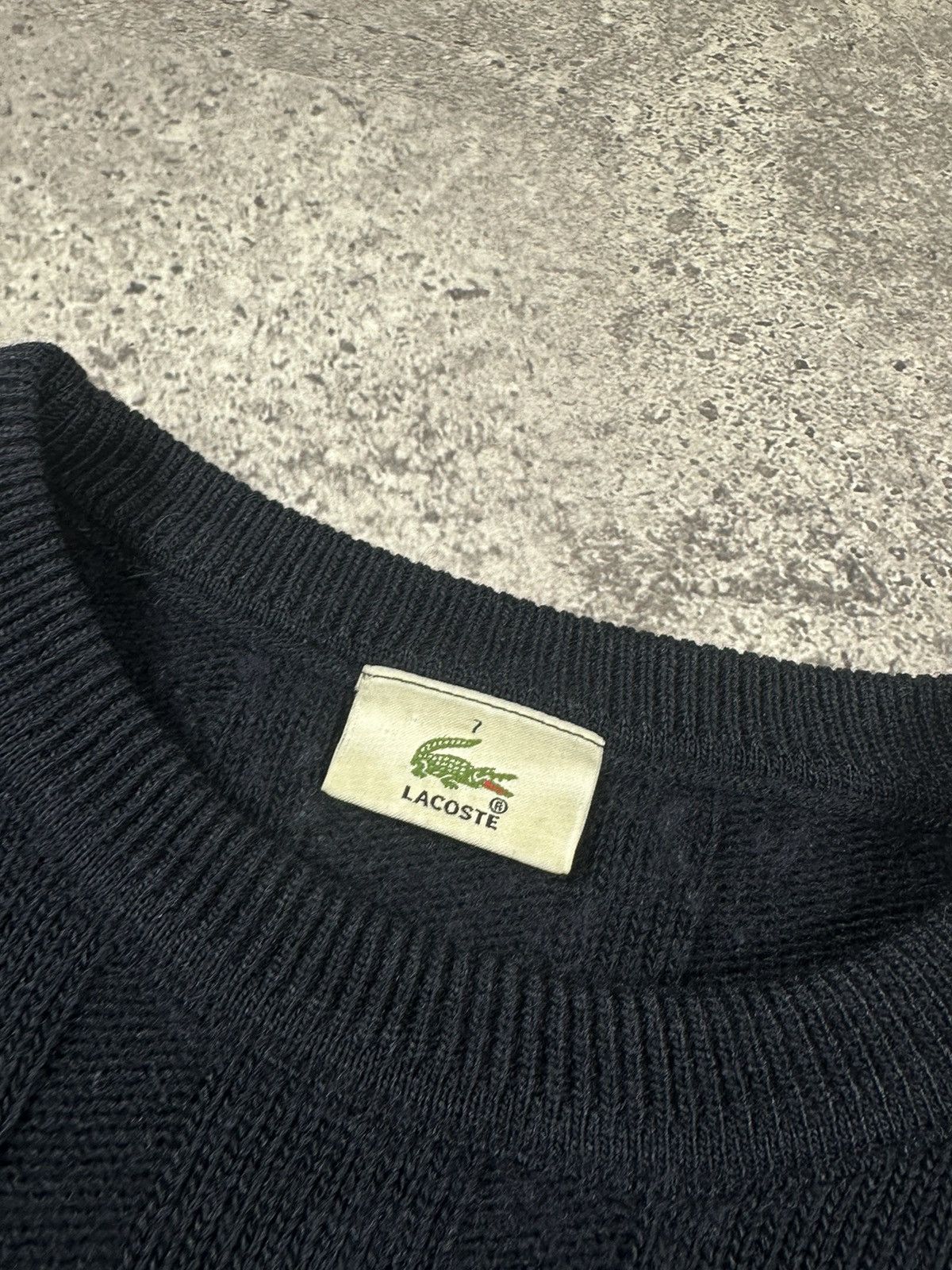 Lacoste Lacoste vintage sweater black very rare Size US L / EU 52-54 / 3 - 3 Thumbnail