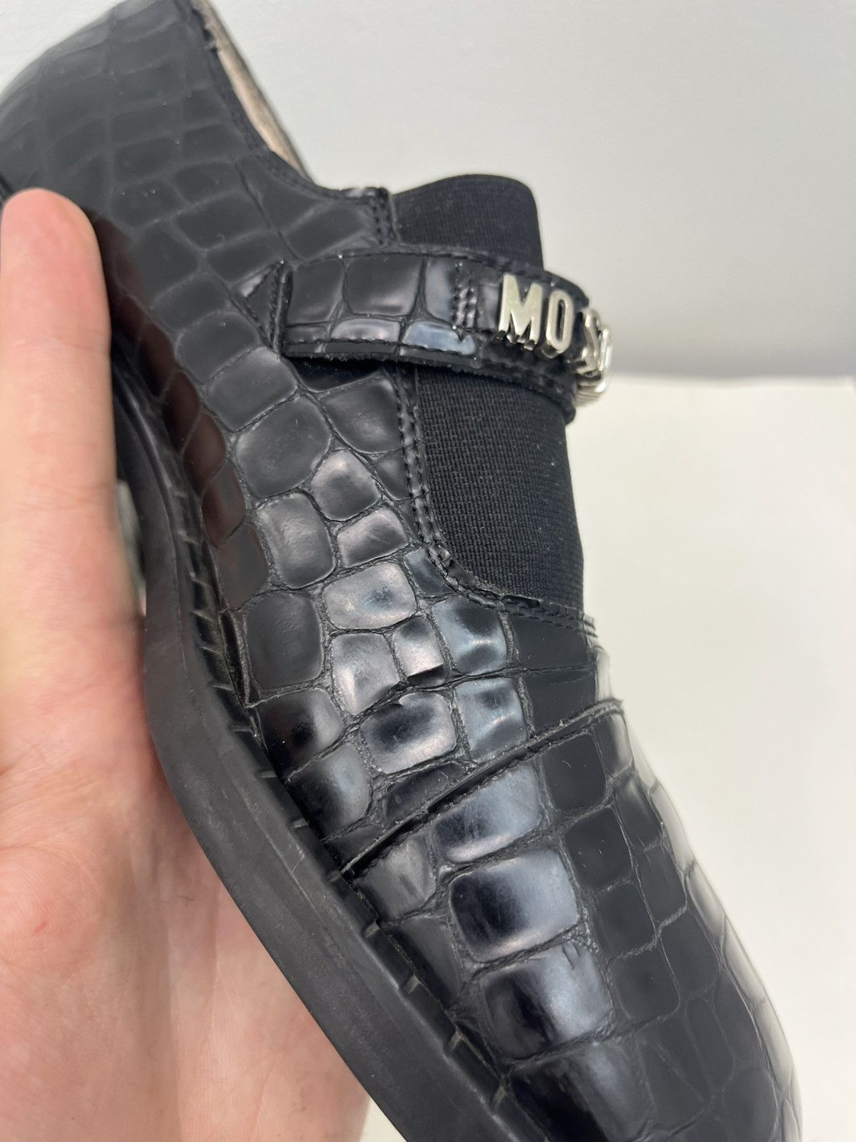 Moschino Moschino Movable Logo Chunky Platform Slip On Loafers Size US 7 / IT 37 - 14 Thumbnail