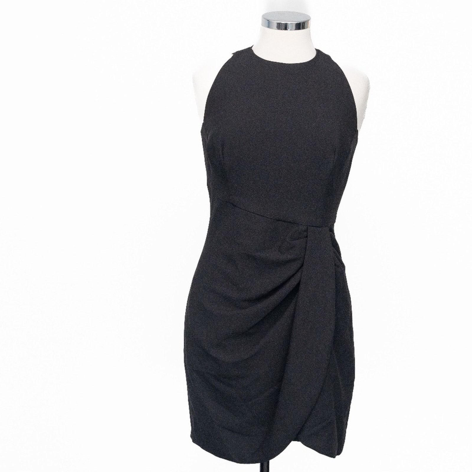 Black Halo Black Halo. Brett Draped Sleeveless Mini Dress. Size M / US 6-8 / IT 42-44 - 2 Thumbnail