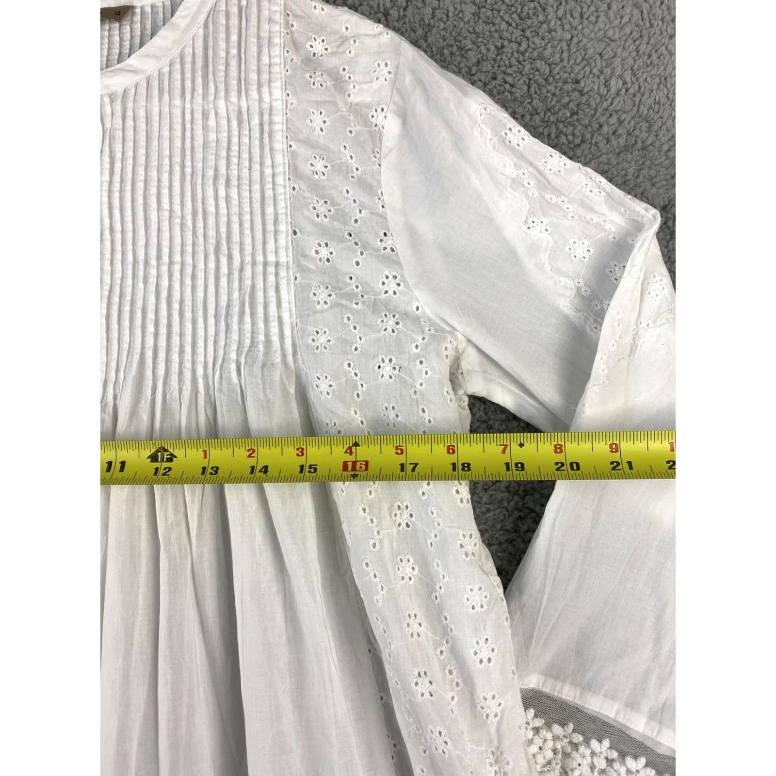 Vintage Splash Shirt Dress Women’s Size 12 Tunic Top Blouse / 34-33 White Cotton Splash Ladies Classic Blouse Shirt Size XL / US 12-14 / IT 48-50 - 5 Thumbnail