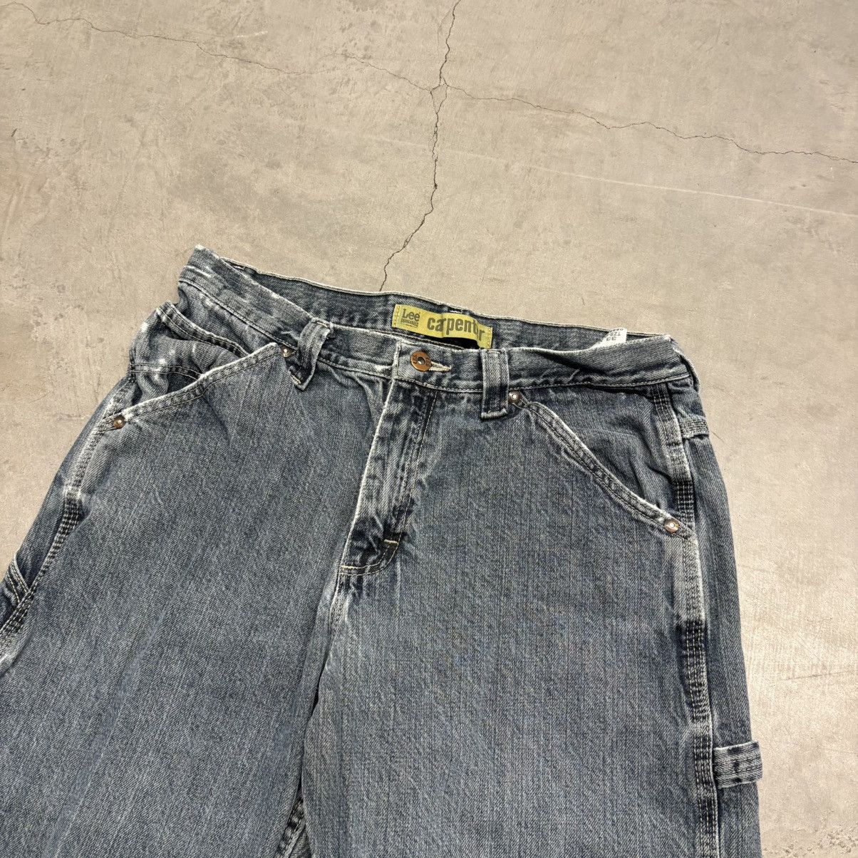 Lee Vintage 90s Lee Carpenter Jeans Baggy Skater Grunge Faded Size US 33 - 6 Thumbnail