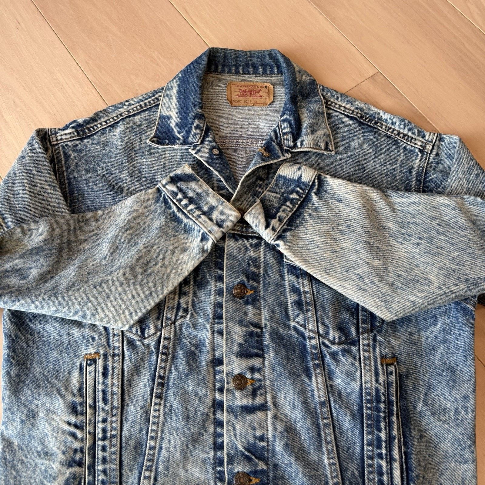 Levi's × Vintage Vintage Levis Denim Jacket M Blue 80s Acid Wash Made in USA Size US M / EU 48-50 / 2 - 5 Thumbnail