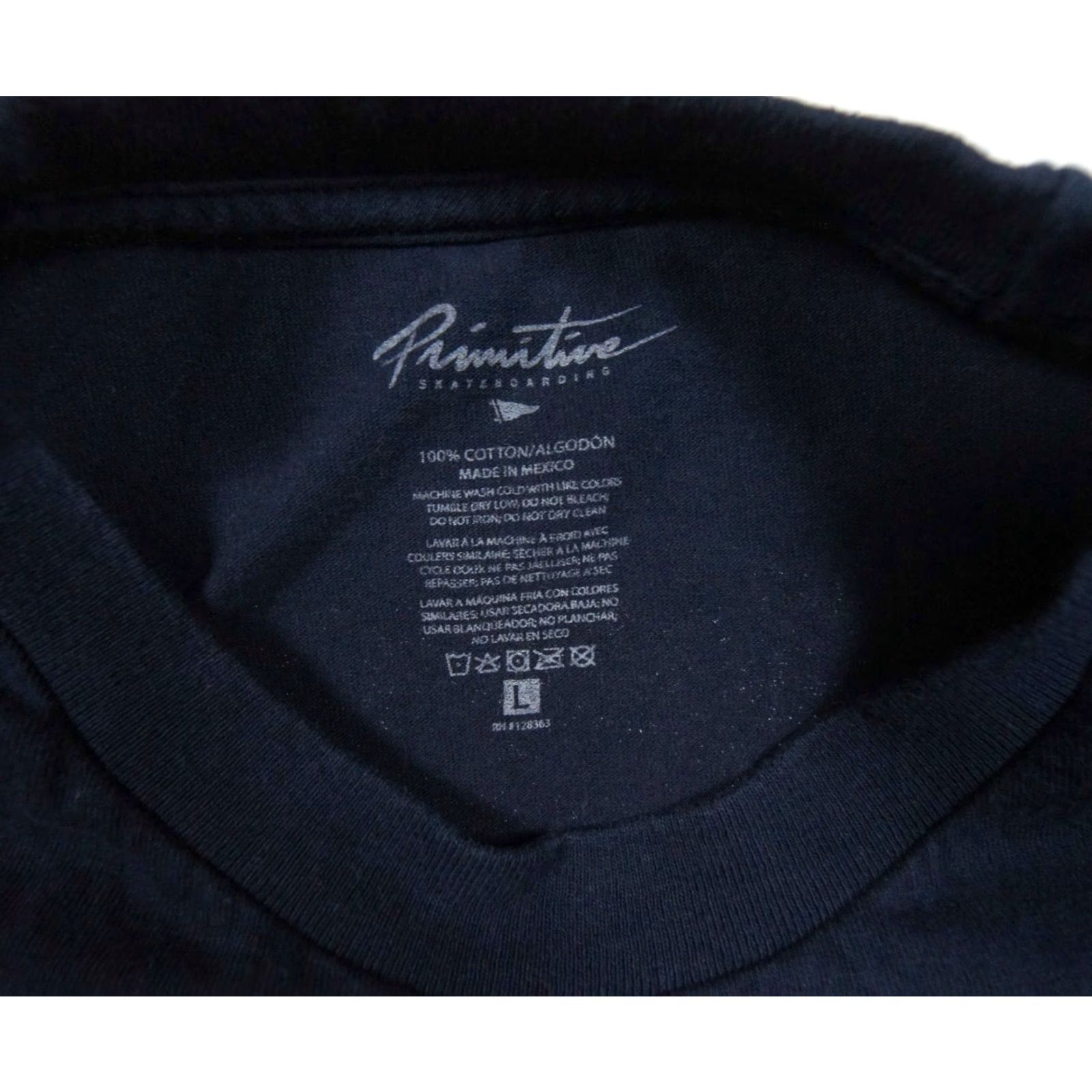 Primitive Primitive Apparel Shirt Mens Large Blue Skateboard Graphic Tee Crewneck Adult Short Sleeve Cotton T-Shirt Mens Size US L / EU 52-54 / 3 - 5 Thumbnail