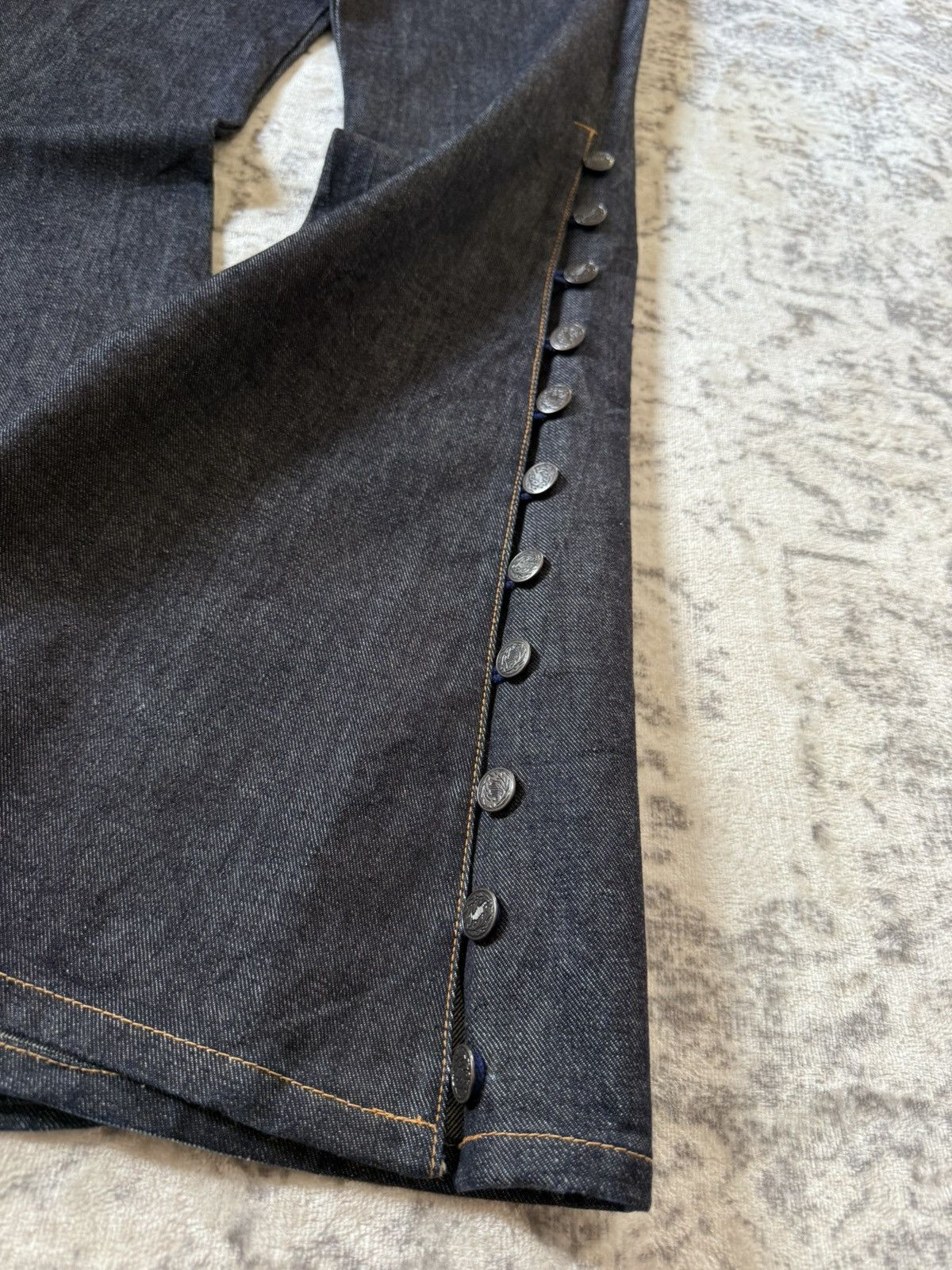 Tornado Mart Tornado Mart Style Side Button Bell Bottom Flare Jeans Size US 29 - 7 Thumbnail