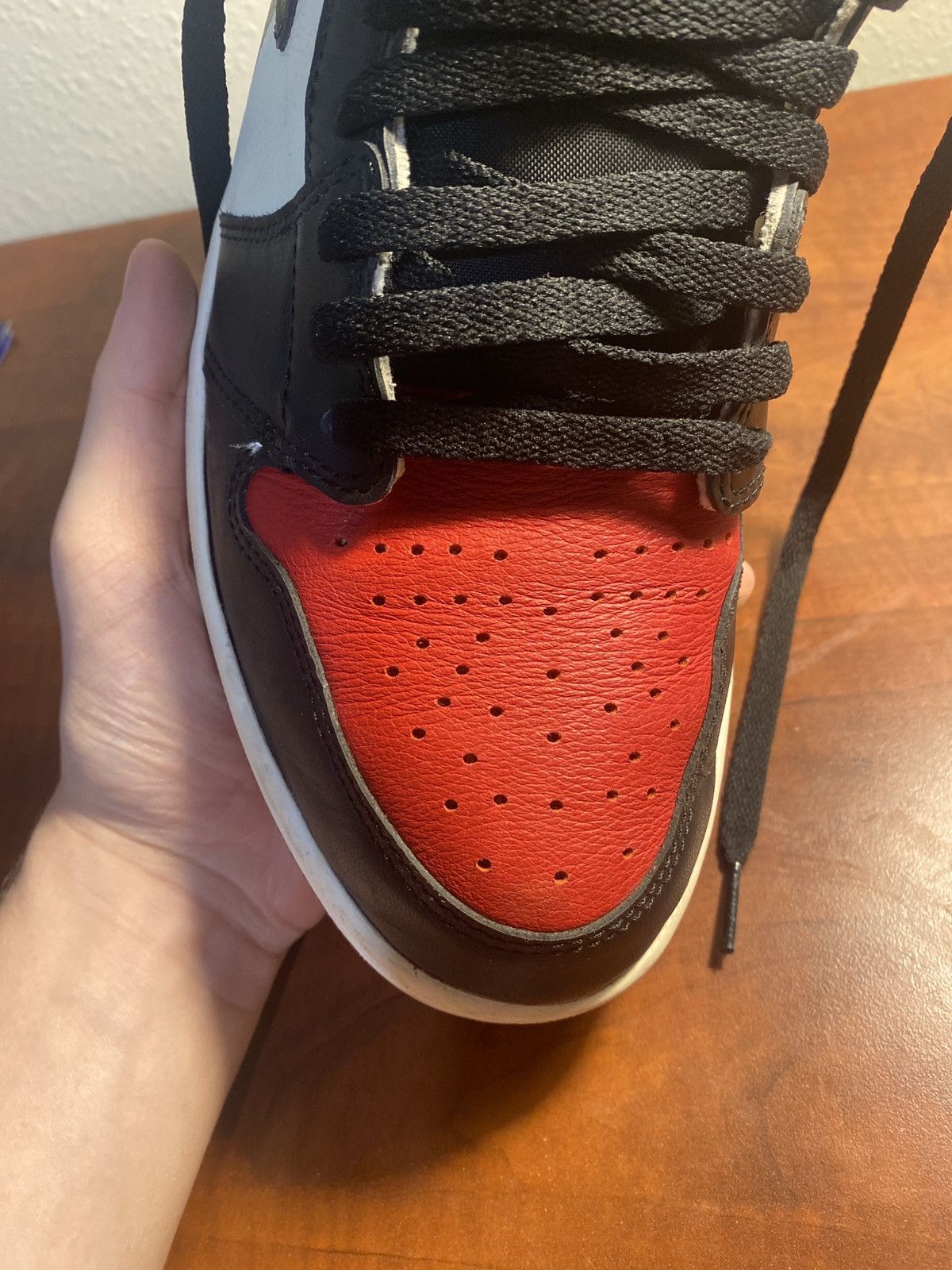 Jordan Brand Jordan 1 Bred Toe Size US 11.5 / EU 44-45 - 11 Thumbnail