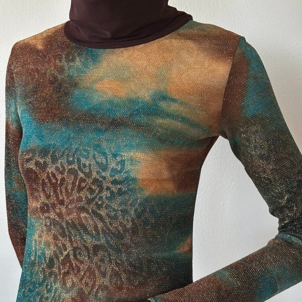 Roberto Cavalli Roberto Cavalli Vintage Lurex Turtleneck Top Size S / US 4 / IT 40 - 1 Thumbnail