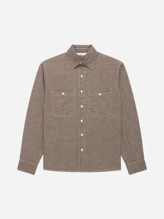 3Sixteen Utility Shirt - Brown Chambray