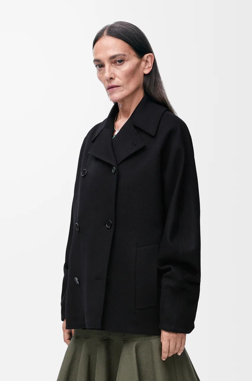 Loewe o1loc1c0525 Peacoat in Black Size XS / US 0-2 / IT 36-38 - 3 Thumbnail