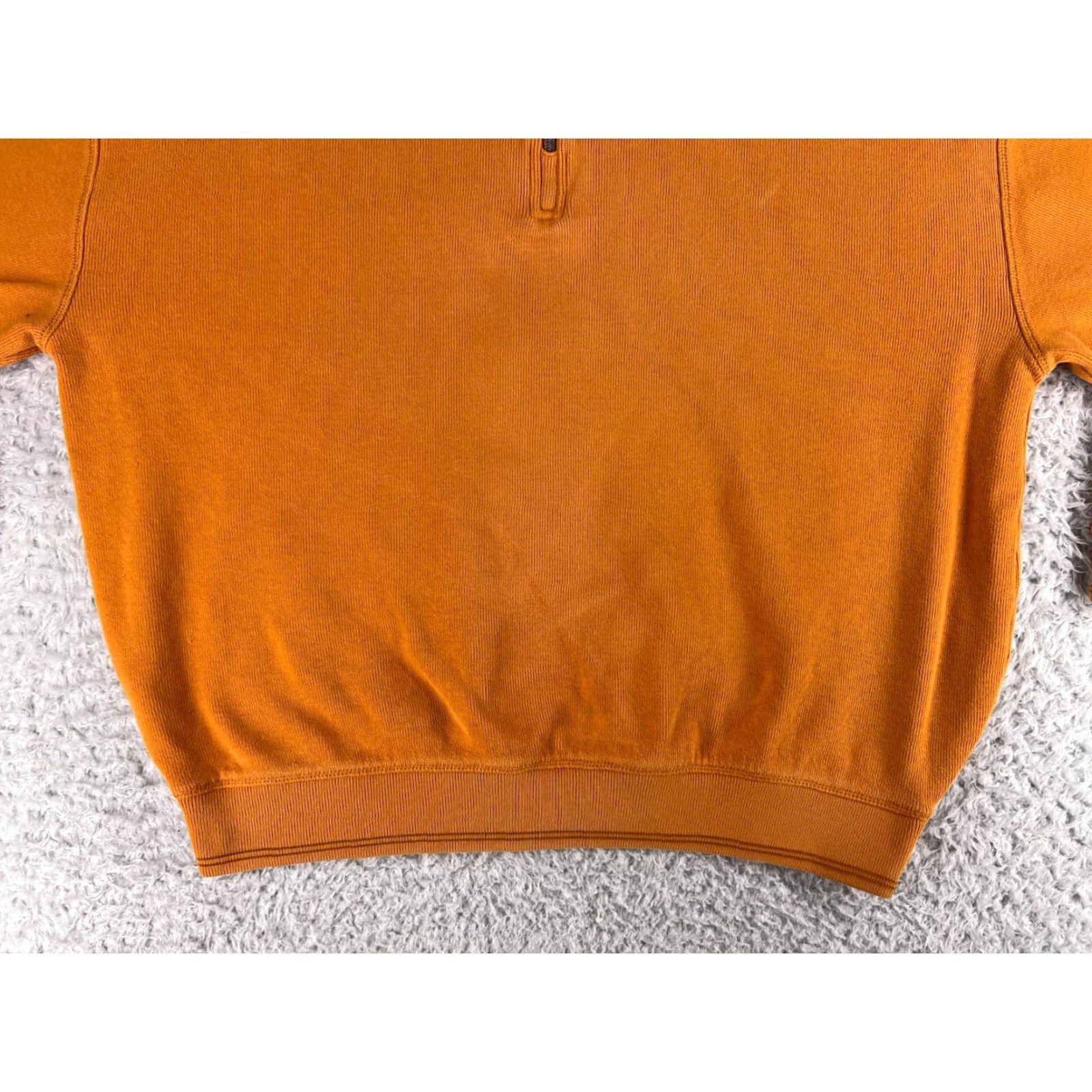 Tommy Bahama VINTAGE Tommy Bahama Sweater Mens L Orange 1/4 Zip Mock Neck Knit Cotton Pullover Casual Golf Beach Aloha 90s Mens Size US L / EU 52-54 / 3 - 5 Thumbnail