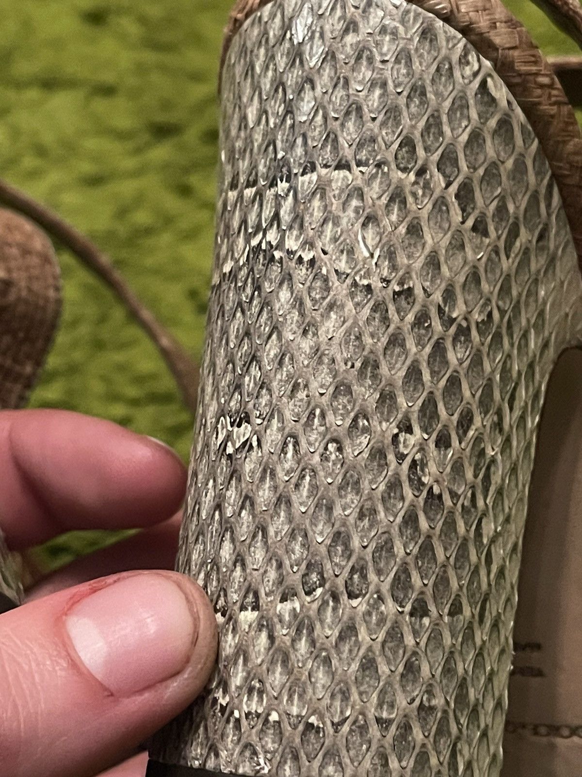 Designer × Dolce & Gabbana Dolce & Gabbana D&G real snake skin + rhinestones heels pump Size US 5 / IT 35 - 7 Thumbnail
