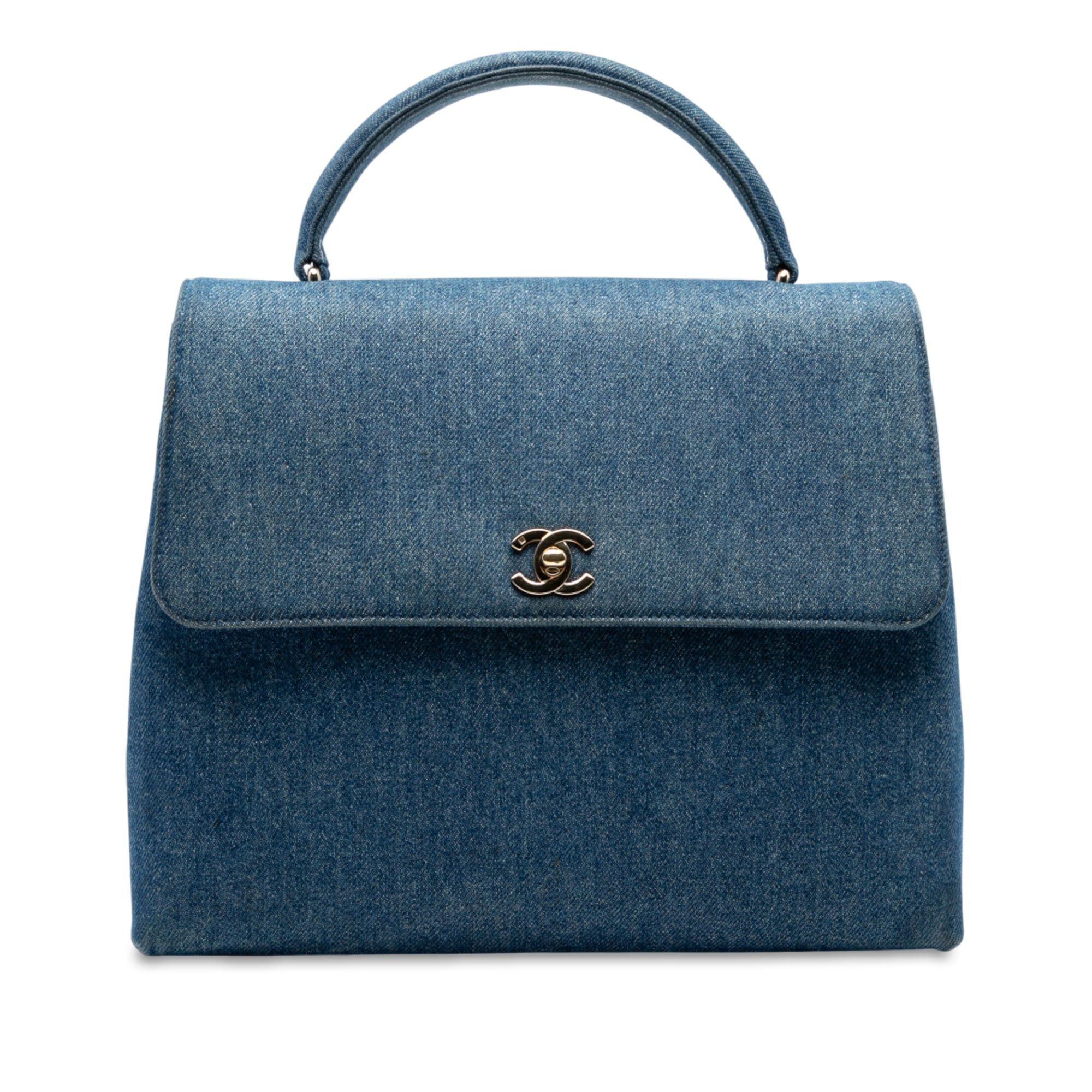 Chanel CC Denim Kelly Top Handle Bag Size ONE SIZE - 1 Thumbnail