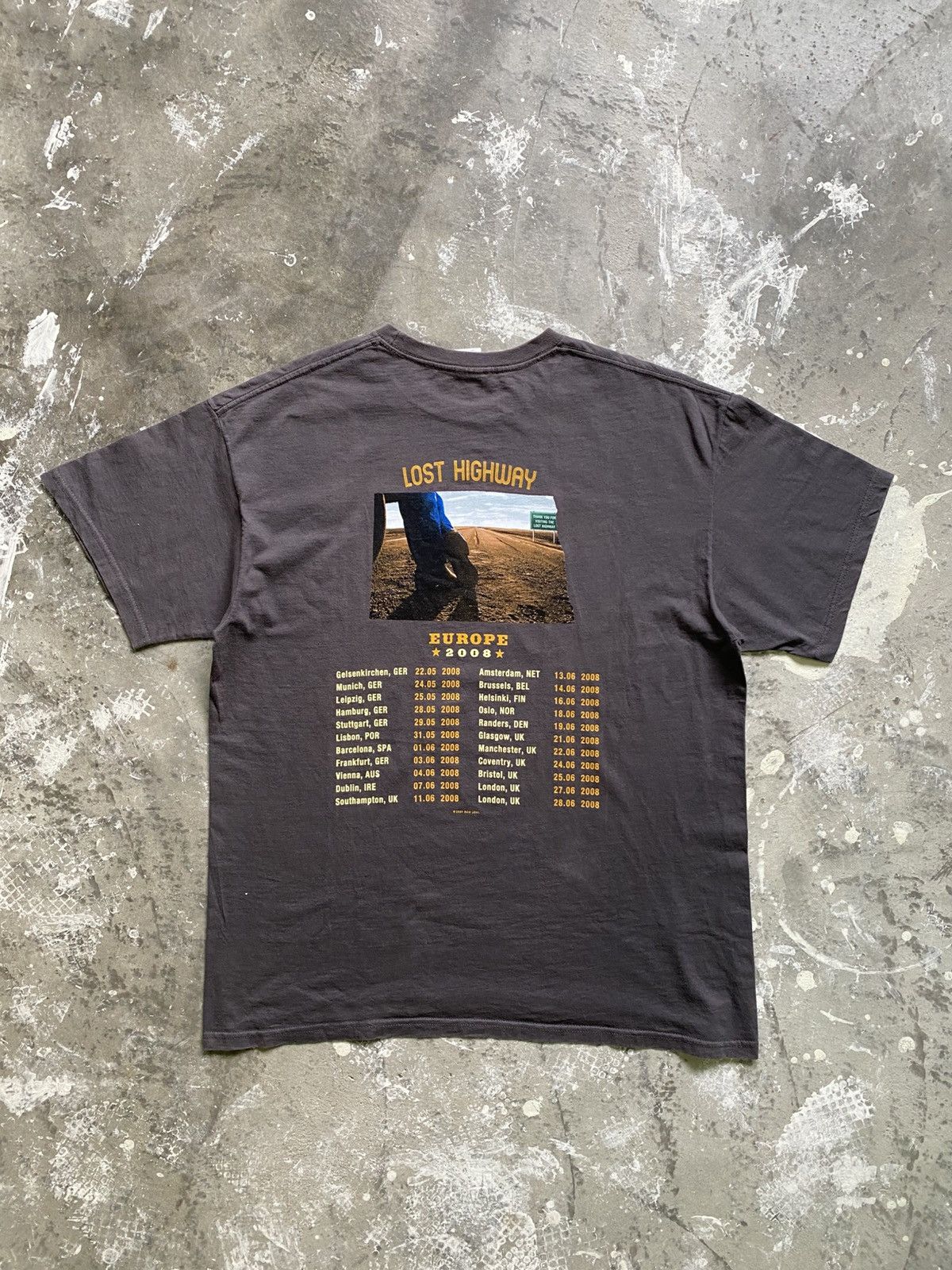 Band Tees × Bon Jovi × Vintage Vintage 07/08 Bon Jovi Europe Tour Band Tee Size US XL / EU 56 / 4 - 7 Thumbnail
