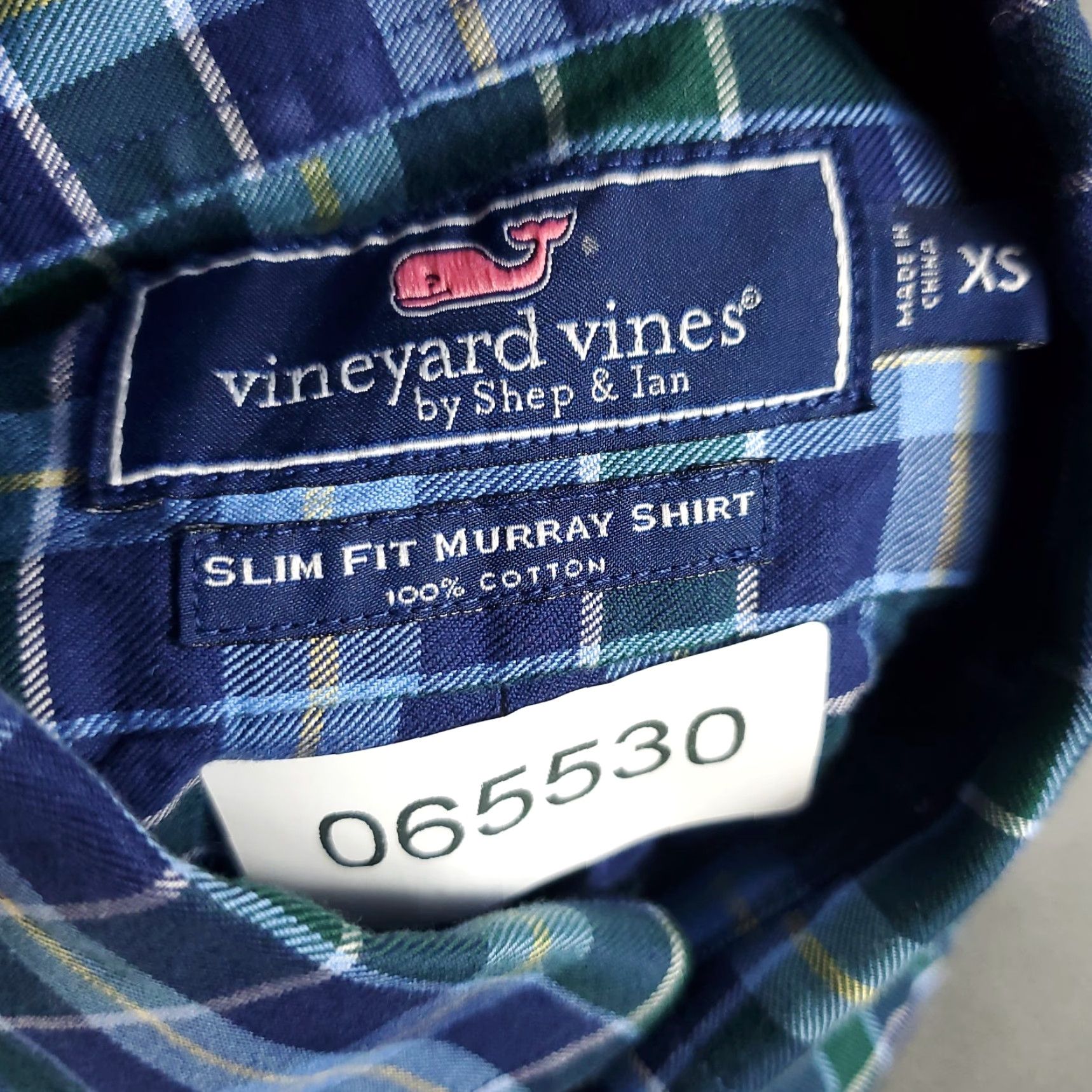 Vineyard Vines Vineyard Vines Shirt Mens XS Blue Plaid Slim Fit Casual Button Up Long Sleeve Size US XS / EU 42 / 0 - 7 Thumbnail