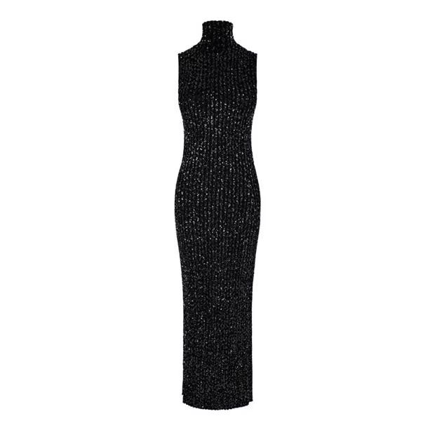Missoni o1g2r1mq1124 Sequined Maxi Dresse in Black & Silver Size XS / US 0-2 / IT 36-38 - 1 Thumbnail