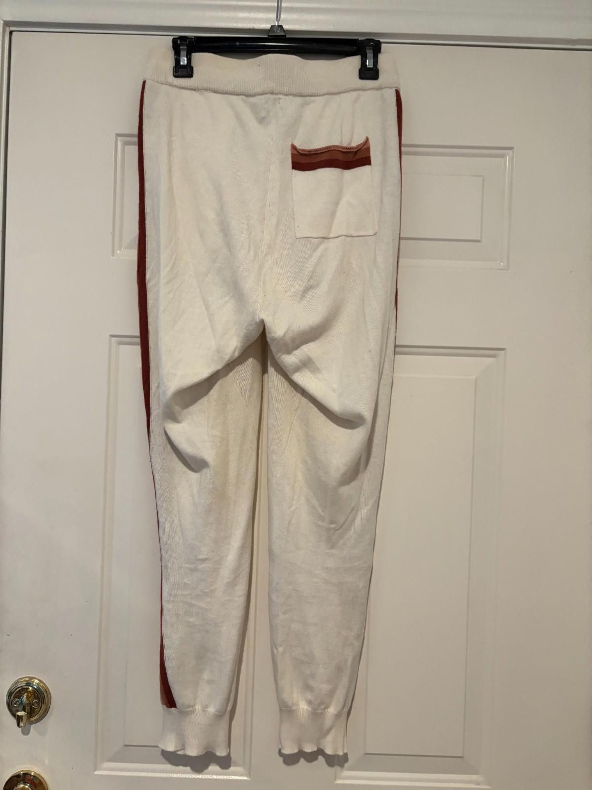Faherty Womens Faherty cream color sweatpants size M #242 Size 32" / US 10 / IT 46 - 2 Thumbnail