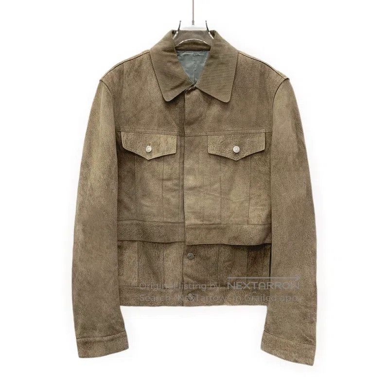 Dior Dior Brown suede sheepskin lapel long-sleeved leather jack Size US M / EU 48-50 / 2 - 1 Thumbnail