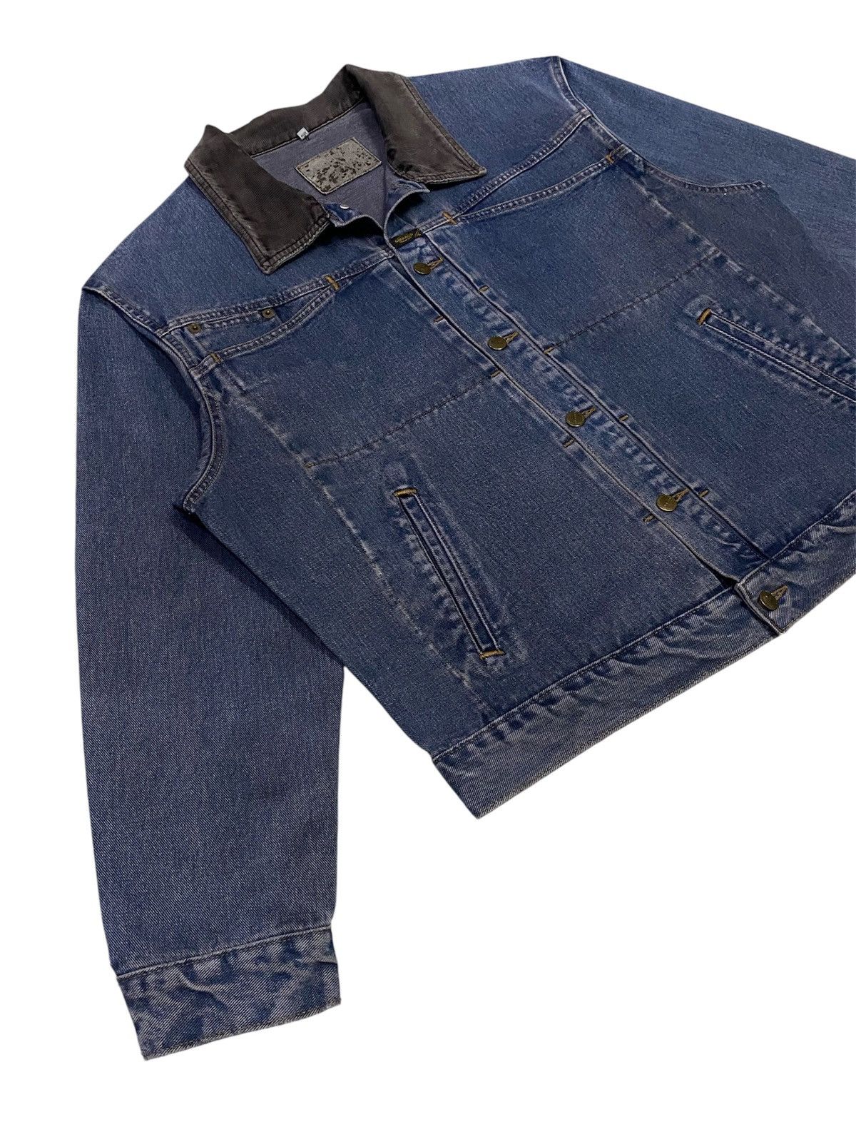 Marithe + Francois Girbaud 90s Marithe Francois Girbaud Corduroy Switching Denim Jacket Size US L / EU 52-54 / 3 - 22 Thumbnail