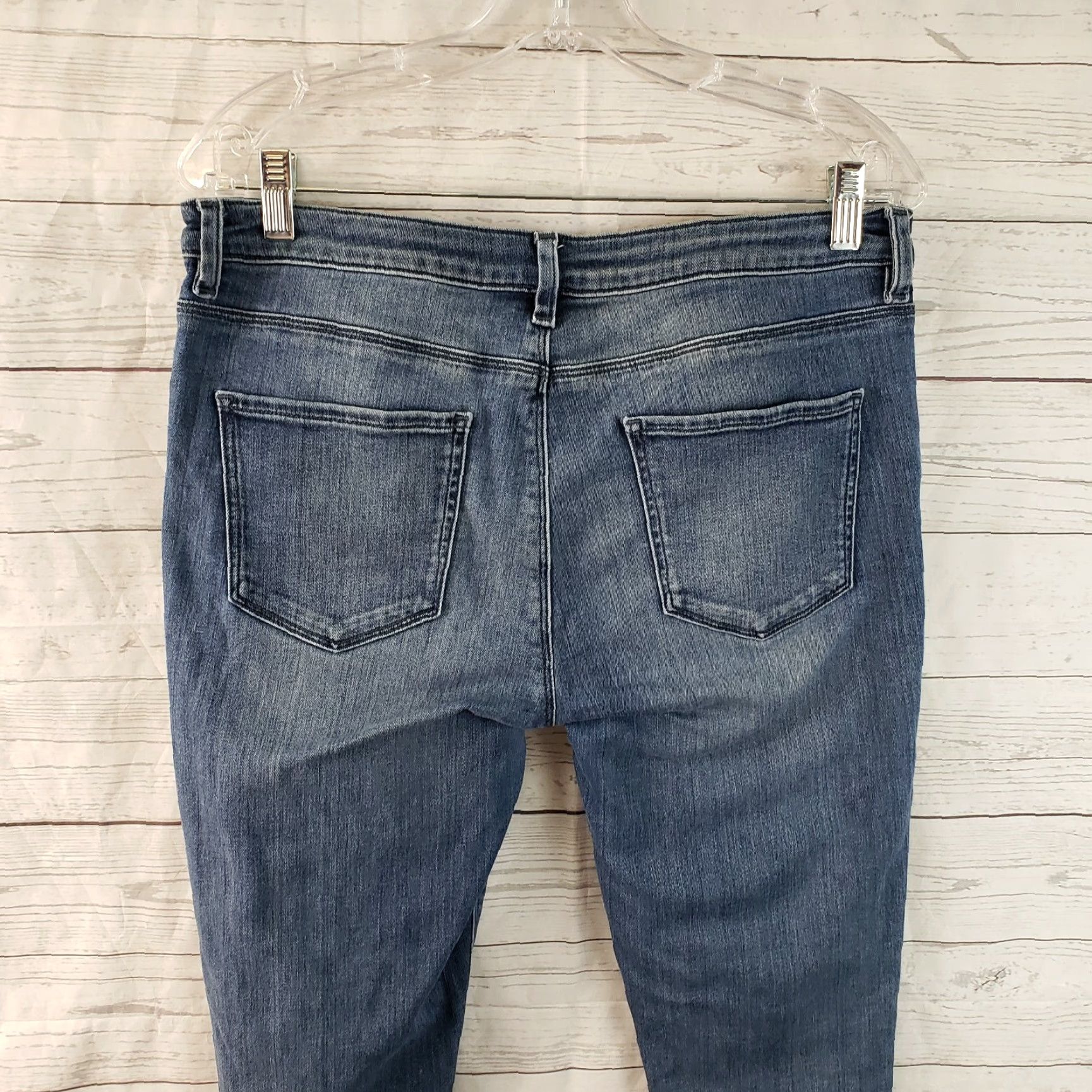Asos ASOS Womens Skinny Jeans Sz 30/32 Blue Medium Wash Mid Rise Jeans - Regular Waist 16.5" Inseam 28" Womens Size 30" / US 8 / IT 44 - 4 Thumbnail