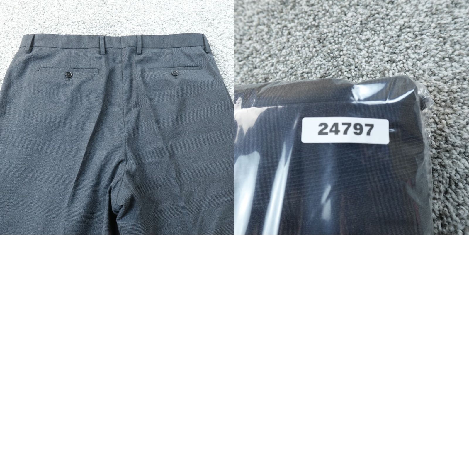 Banana Republic Pants Mens 38X32 Gray Wool Chino Dress Slacks Stretch Slim  Straight Front Business Casual