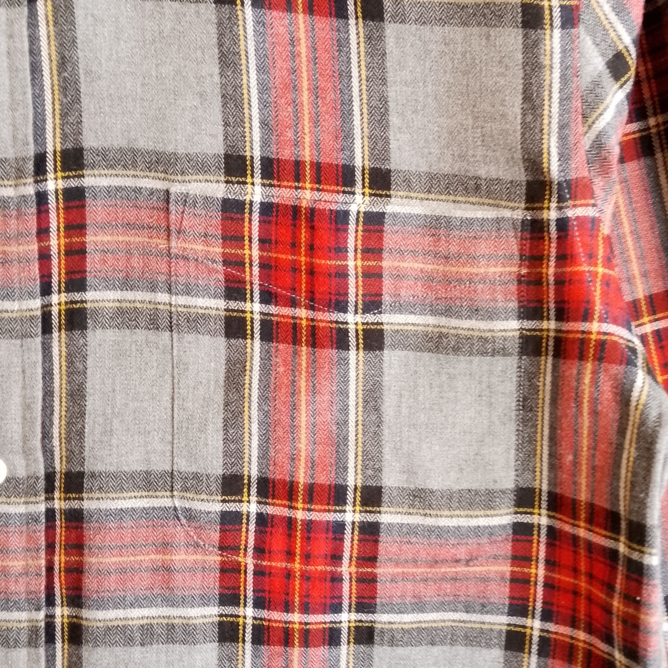 Beams Plus 100% Cotton Red/Gray Gingham Plaid Lightweight Flannel Size US S / EU 44-46 / 1 - 10 Thumbnail